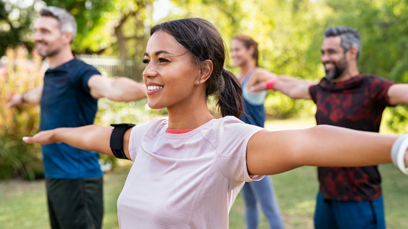 Outdoor fitness class to start where you are - Vitality