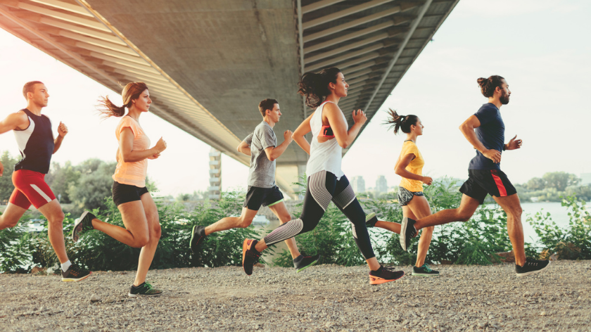 Group running outside - Vitality