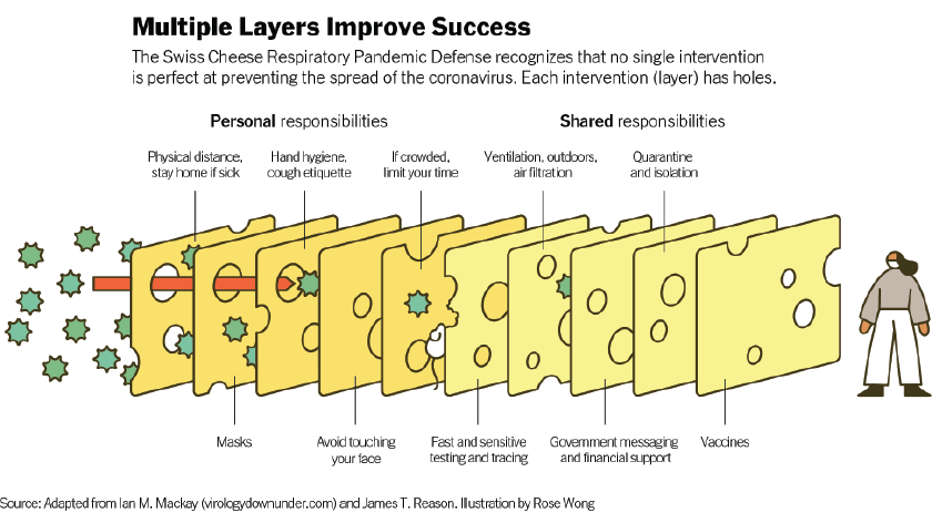 Swiss cheese model for pandemic defense - Vitality