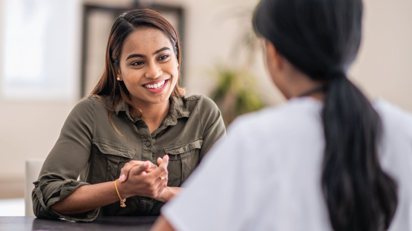 Woman meeting with therapist for mental health - Vitality