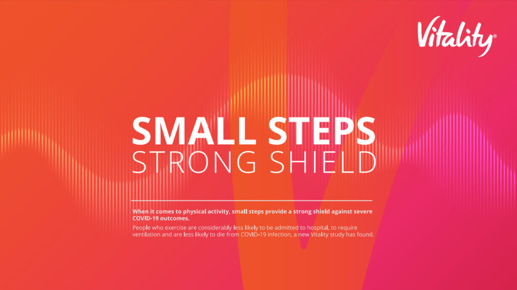 Small steps strong shield banner